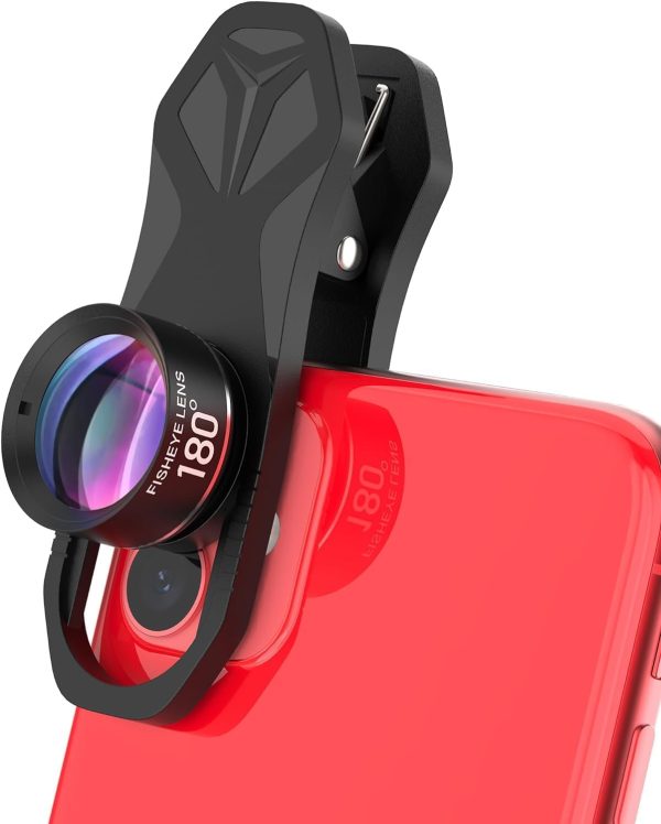 180° fisheye Lens for iPhone Samsung Google Android Smartphone,with Clip,Cell Phone Lens,anamorphic Lens,Funny Pictures - Image 2
