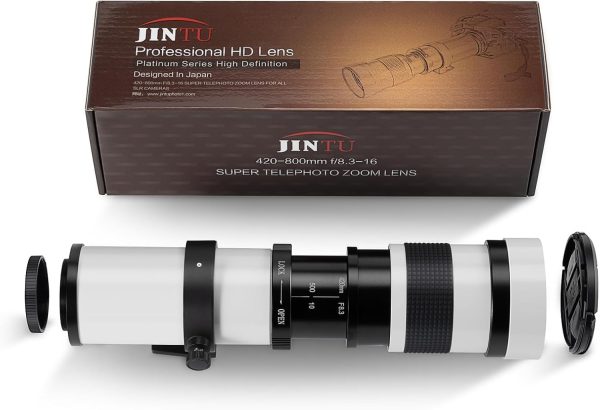 Telephoto Lens EF Lens for Canon, JINTU 420-800mm f/8.3 Manual Zoom Lens for Canon EOS T7i T6 T6i T6s T7 T8i T3i, T4i, T5, T5i, SL2, SL1 4000D 2000D 80D 90D 5D III 6D 7D II 60D 70D SLR Camera Lenses - Image 8